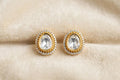 Classic Kundan Teardrop Stud Earrings