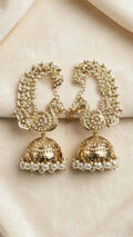 Royal Peacock Pearl Jhumka Ear Cuff