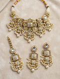 Royal Kundan Pearl Bridal Necklace Set