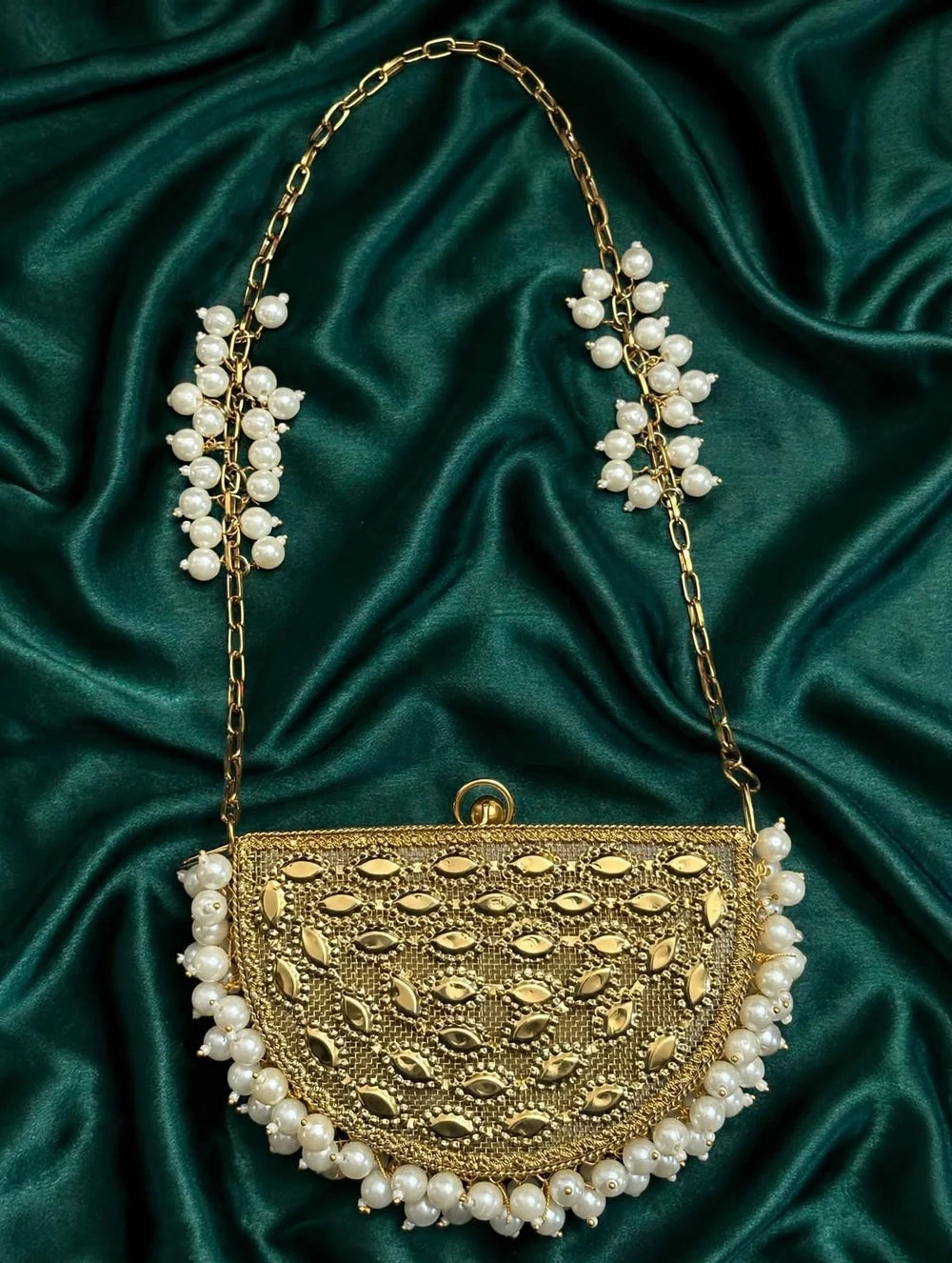 Gold Handcrafted Clutch Bag