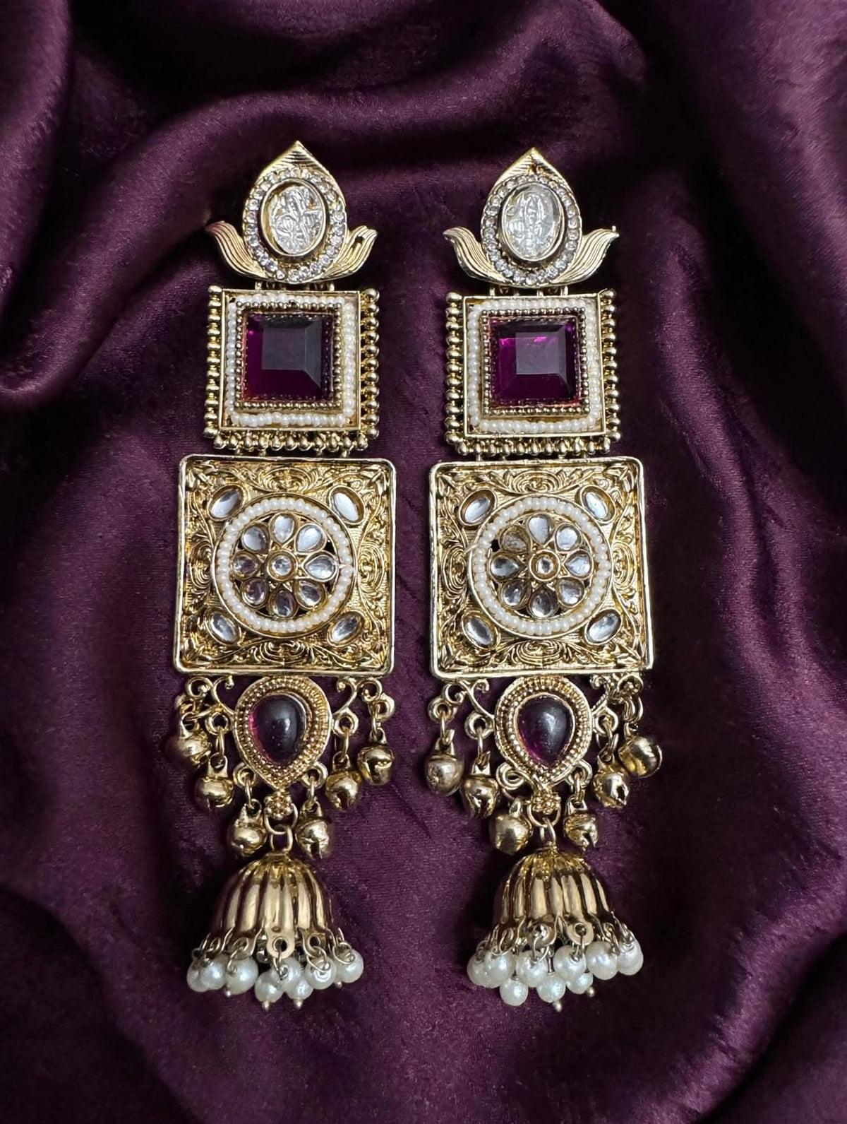 Royal Purple Jhumka